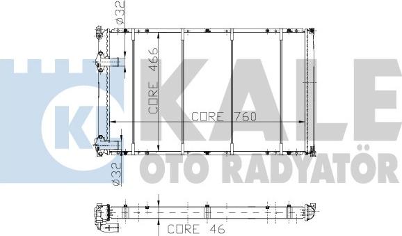 KALE OTO RADYATÖR 162200 - Радіатор, охолодження двигуна avtolavka.club