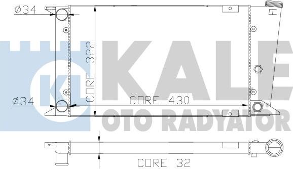 KALE OTO RADYATÖR 118000 - Радіатор, охолодження двигуна avtolavka.club