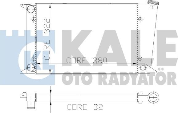 KALE OTO RADYATÖR 117800 - Радіатор, охолодження двигуна avtolavka.club