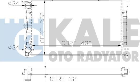 KALE OTO RADYATÖR 139500 - Радіатор, охолодження двигуна avtolavka.club