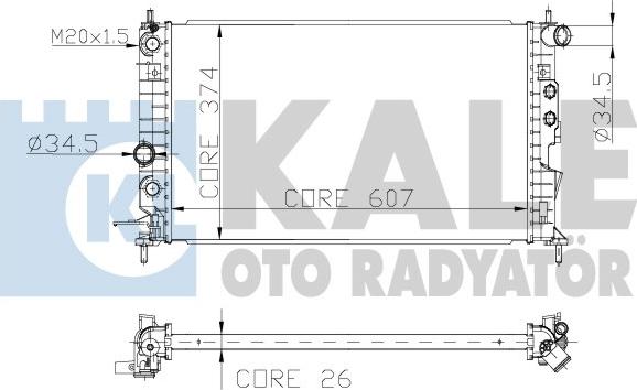 KALE OTO RADYATÖR 136100 - Радіатор, охолодження двигуна avtolavka.club