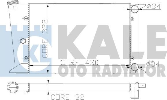 KALE OTO RADYATÖR 138900 - Радіатор, охолодження двигуна avtolavka.club