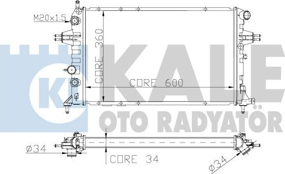 KALE OTO RADYATÖR 138300 - Радіатор, охолодження двигуна avtolavka.club