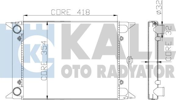 KALE OTO RADYATÖR 123500 - Радіатор, охолодження двигуна avtolavka.club