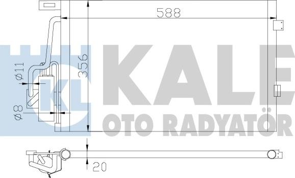 KALE OTO RADYATÖR 393700 - Конденсатор, кондиціонер avtolavka.club