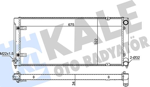 KALE OTO RADYATÖR 349230 - Радіатор, охолодження двигуна avtolavka.club