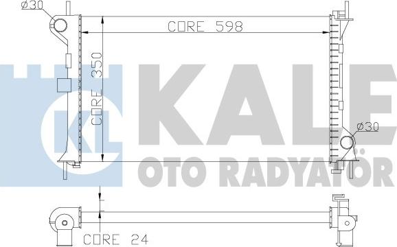 KALE OTO RADYATÖR 344165 - Радіатор, охолодження двигуна avtolavka.club