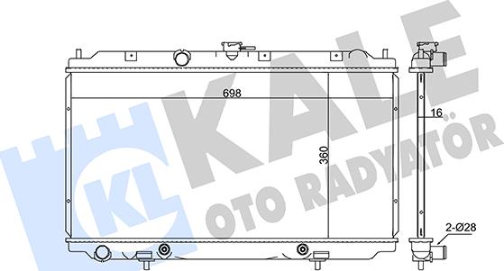 KALE OTO RADYATÖR 345995 - Радіатор, охолодження двигуна avtolavka.club