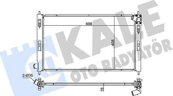 KALE OTO RADYATÖR 345990 - Радіатор, охолодження двигуна avtolavka.club