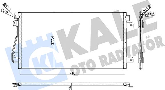 KALE OTO RADYATÖR 345555 - Конденсатор, кондиціонер avtolavka.club