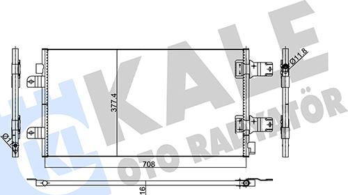 KALE OTO RADYATÖR 345565 - Конденсатор, кондиціонер avtolavka.club