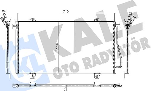 KALE OTO RADYATÖR 345560 - Конденсатор, кондиціонер avtolavka.club