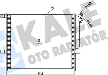 KALE OTO RADYATÖR 345625 - Конденсатор, кондиціонер avtolavka.club