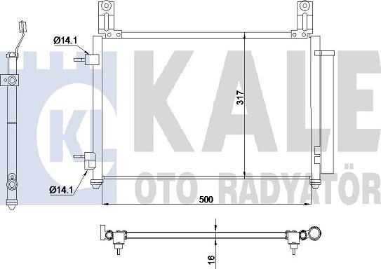 KALE OTO RADYATÖR 345165 - Конденсатор, кондиціонер avtolavka.club