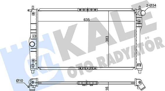 KALE OTO RADYATÖR 345895 - Радіатор, охолодження двигуна avtolavka.club