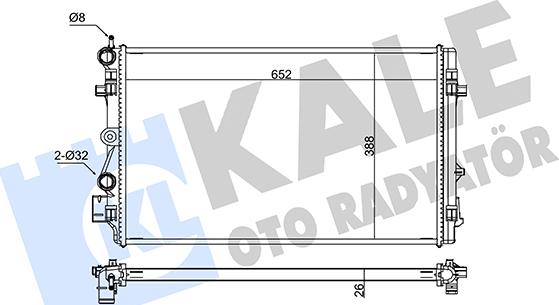 KALE OTO RADYATÖR 345850 - Радіатор, охолодження двигуна avtolavka.club