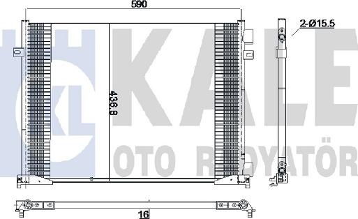 KALE OTO RADYATÖR 345815 - Конденсатор, кондиціонер avtolavka.club