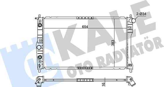 KALE OTO RADYATÖR 345880 - Радіатор, охолодження двигуна avtolavka.club