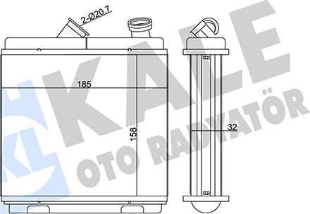 KALE OTO RADYATÖR 346660 - Теплообмінник, опалення салону avtolavka.club