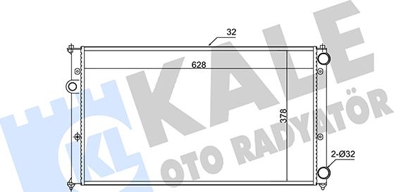 KALE OTO RADYATÖR 346055 - Радіатор, охолодження двигуна avtolavka.club