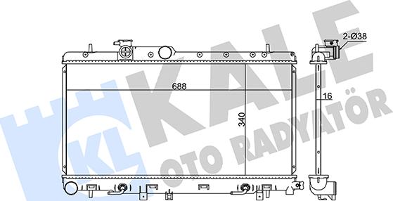 KALE OTO RADYATÖR 346020 - Радіатор, охолодження двигуна avtolavka.club