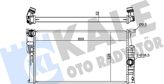 KALE OTO RADYATÖR 346075 - Радіатор, охолодження двигуна avtolavka.club