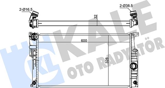 KALE OTO RADYATÖR 346070 - Радіатор, охолодження двигуна avtolavka.club