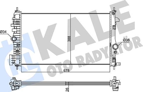 KALE OTO RADYATÖR 346180 - Радіатор, охолодження двигуна avtolavka.club