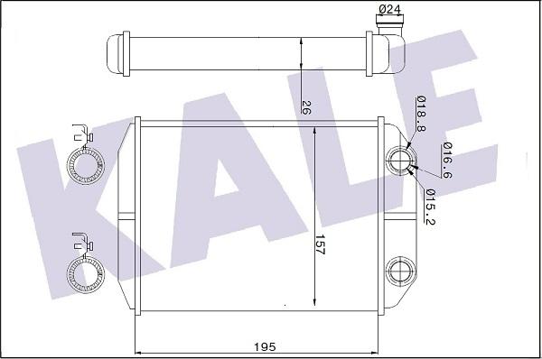 KALE OTO RADYATÖR 346825 - Теплообмінник, опалення салону avtolavka.club