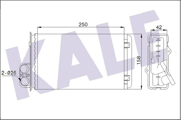 KALE OTO RADYATÖR 346305 - Теплообмінник, опалення салону avtolavka.club