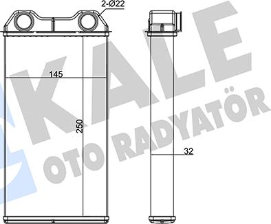 KALE OTO RADYATÖR 346720 - Теплообмінник, опалення салону avtolavka.club