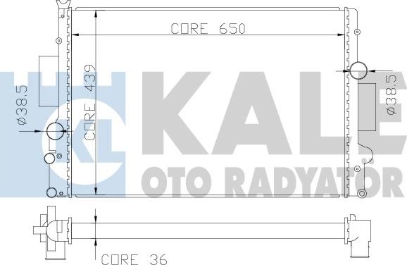 KALE OTO RADYATÖR 341985 - Радіатор, охолодження двигуна avtolavka.club