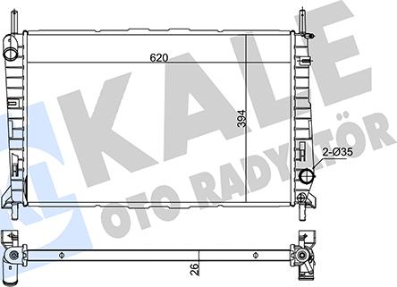 KALE OTO RADYATÖR 348455 - Радіатор, охолодження двигуна avtolavka.club