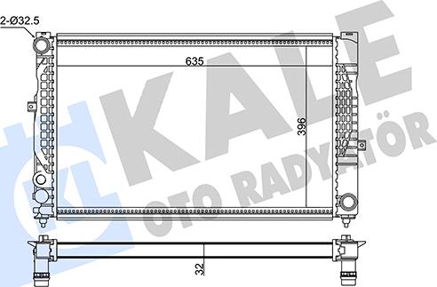 KALE OTO RADYATÖR 348305 - Радіатор, охолодження двигуна avtolavka.club