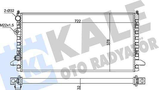 KALE OTO RADYATÖR 348295 - Радіатор, охолодження двигуна avtolavka.club