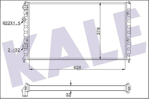 KALE OTO RADYATÖR 348260 - Радіатор, охолодження двигуна avtolavka.club