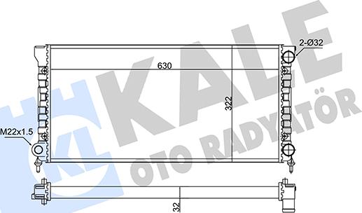 KALE OTO RADYATÖR 348285 - Радіатор, охолодження двигуна avtolavka.club