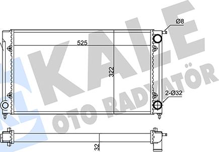 KALE OTO RADYATÖR 348220 - Радіатор, охолодження двигуна avtolavka.club