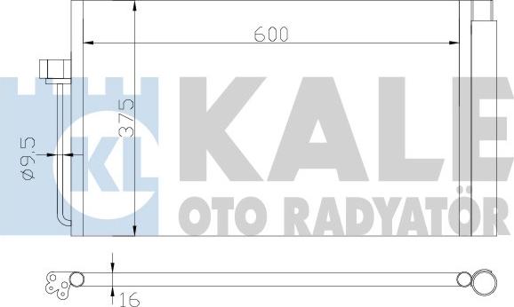 KALE OTO RADYATÖR 343070 - Конденсатор, кондиціонер avtolavka.club