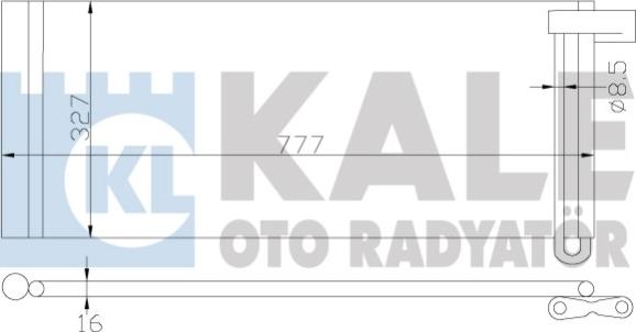 KALE OTO RADYATÖR 343190 - Конденсатор, кондиціонер avtolavka.club