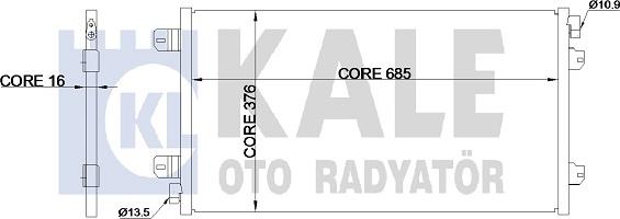 KALE OTO RADYATÖR 342910 - Конденсатор, кондиціонер avtolavka.club