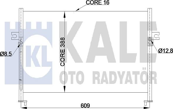 KALE OTO RADYATÖR 342425 - Конденсатор, кондиціонер avtolavka.club