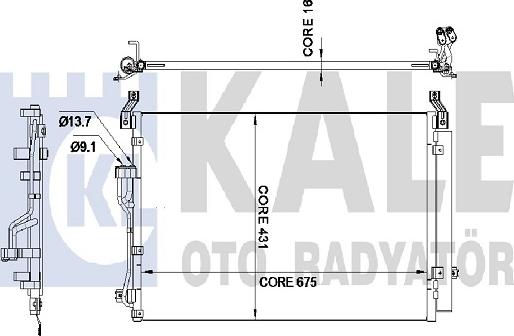 KALE OTO RADYATÖR 342530 - Конденсатор, кондиціонер avtolavka.club