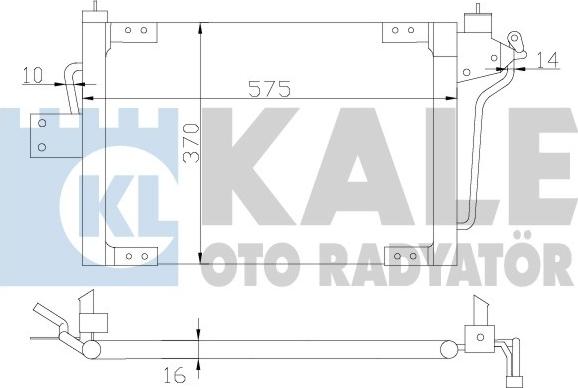 KALE OTO RADYATÖR 342570 - Конденсатор, кондиціонер avtolavka.club