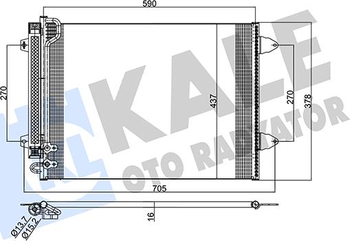 KALE OTO RADYATÖR 342305 - Конденсатор, кондиціонер avtolavka.club