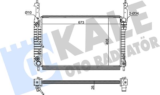 KALE OTO RADYATÖR 342240 - Радіатор, охолодження двигуна avtolavka.club