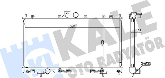 KALE OTO RADYATÖR 347945 - Радіатор, охолодження двигуна avtolavka.club