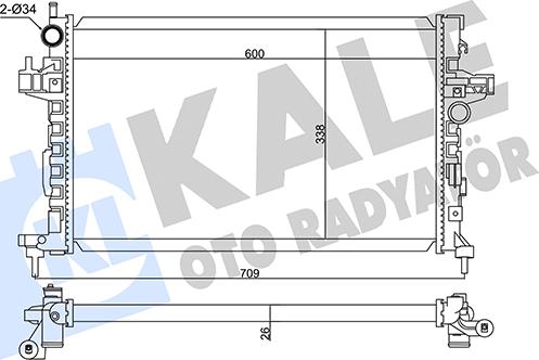 KALE OTO RADYATÖR 347495 - Радіатор, охолодження двигуна avtolavka.club