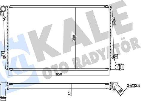 KALE OTO RADYATÖR 347505 - Радіатор, охолодження двигуна avtolavka.club