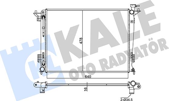 KALE OTO RADYATÖR 347805 - Радіатор, охолодження двигуна avtolavka.club